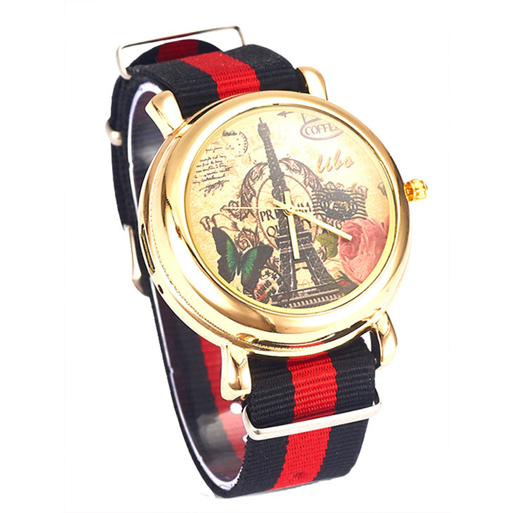 Cigarette Lighter Quartz Canvas Watch