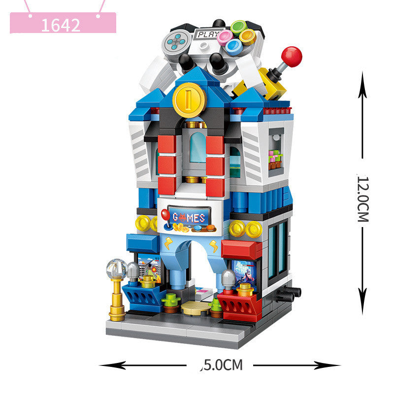 Mini street view puzzle assembled house toy