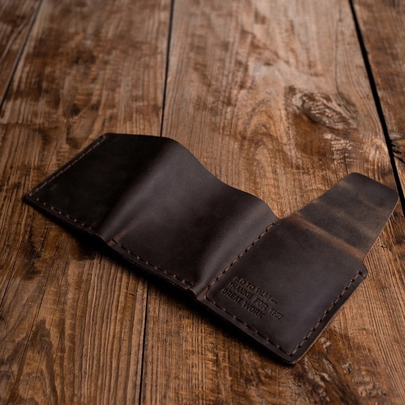 Personalized Retro Day Dreamer Horse Leather Wallet