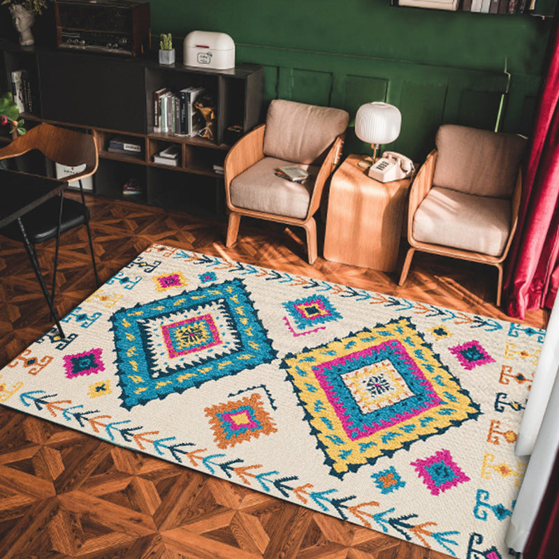 Bohemian bedroom bedside living room sofa big carpet