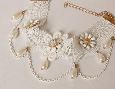 Fleurs blanches mariée demoiselle d'honneur robe de mariée accessoires chevillère corde de pied personnalisée