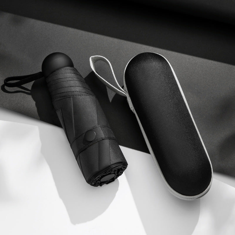 Sunshade and UV protection folding capsule umbrella