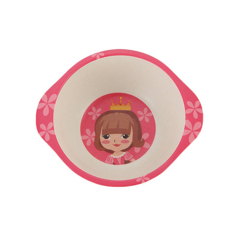 Bols pour bébé en fibre de bambou naturelle, motifs animaux de dessins animés, vaisselle pour bébé, assiettes portables pour enfants, nourrissons et tout-petits