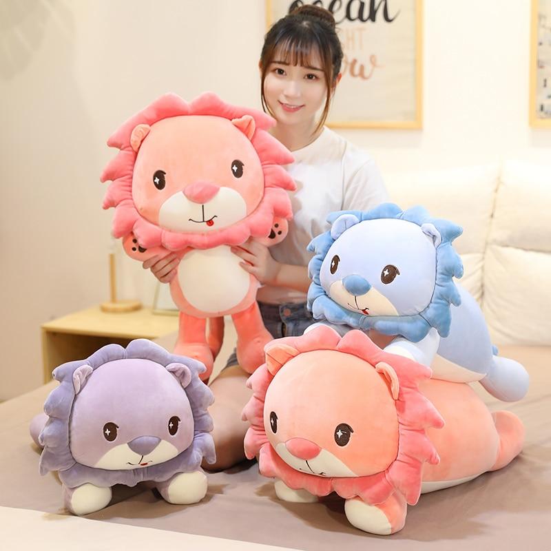 Colored Lion Teddy Soft Stuffed Plush Pillow Toy