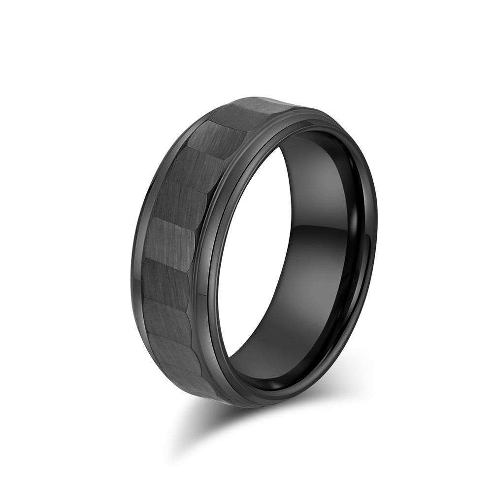 Simple And Advanced Design Sense Tungsten Carbide Steel Ring
