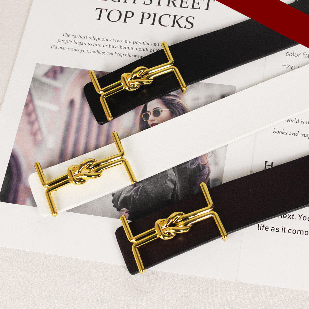 Women's Fashion Leather Decorative Wide Belt