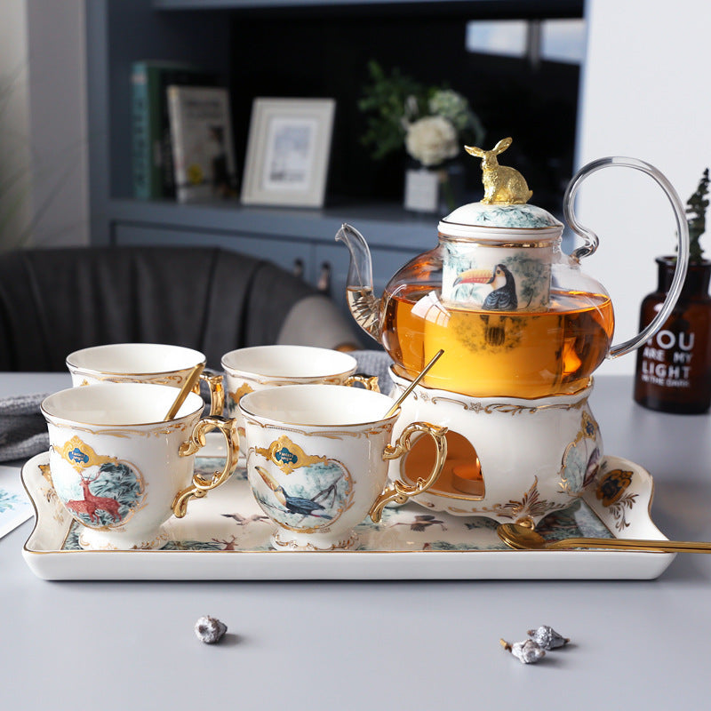Ensemble de porte-tasses à café en céramique