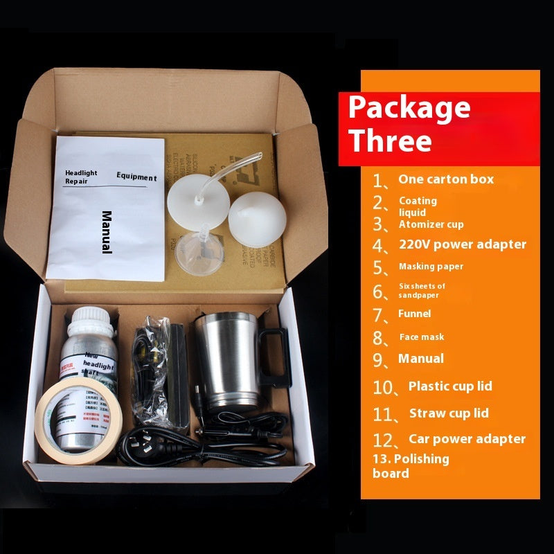 Car Headlight Refurbishment Scratch Repair Kit