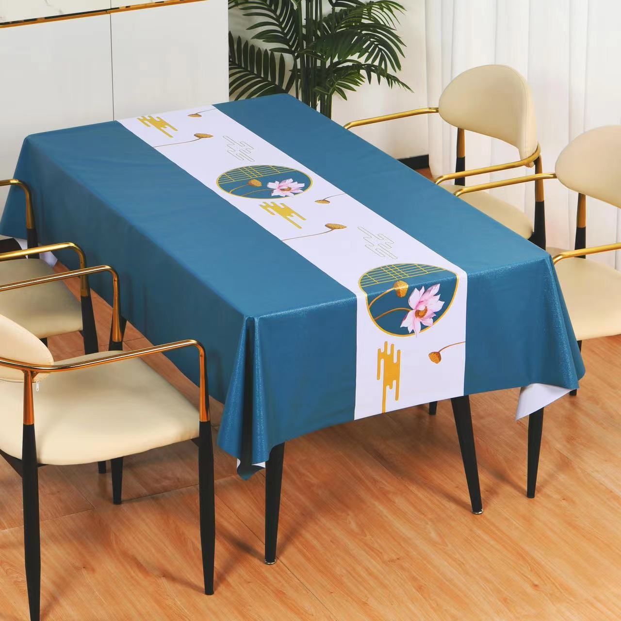 Non-slip Pvc Waterproof And Oil-proof Rectangular Coffee Table Tablecloth