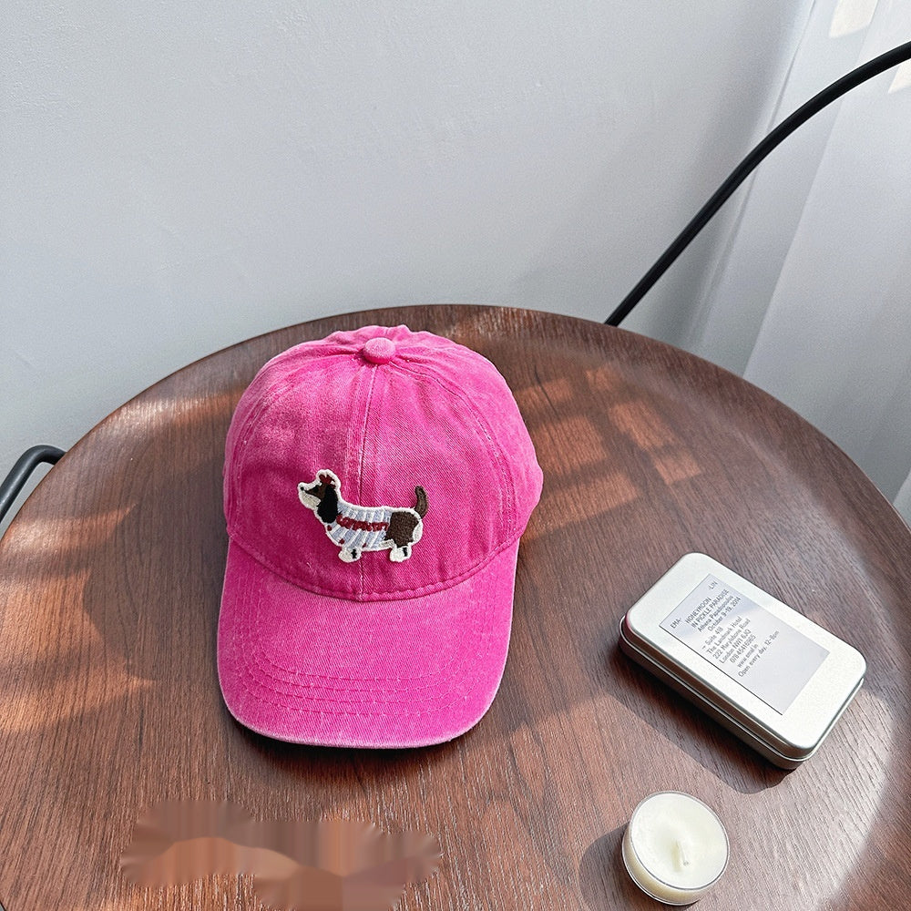 Washed Distressed Baseball Cap For Women