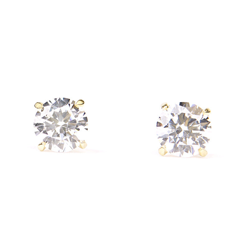 Pure Gold Diamond Stud Earrings