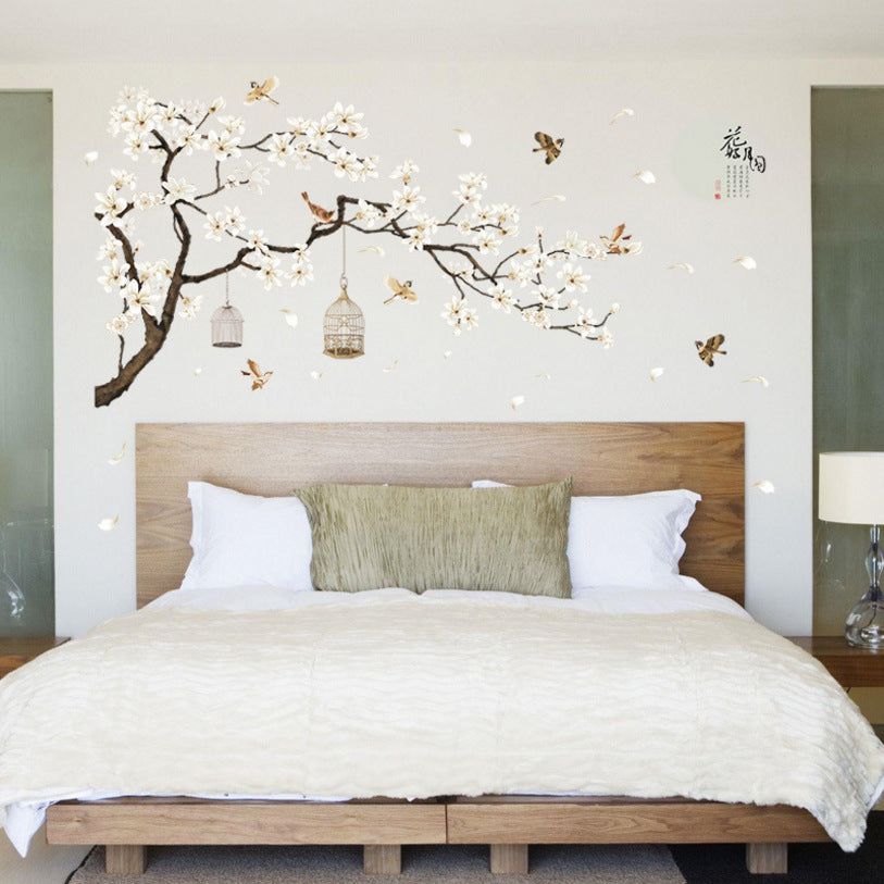 187  128cm Large Size Wall Applique Bird Decoration Wallpaper