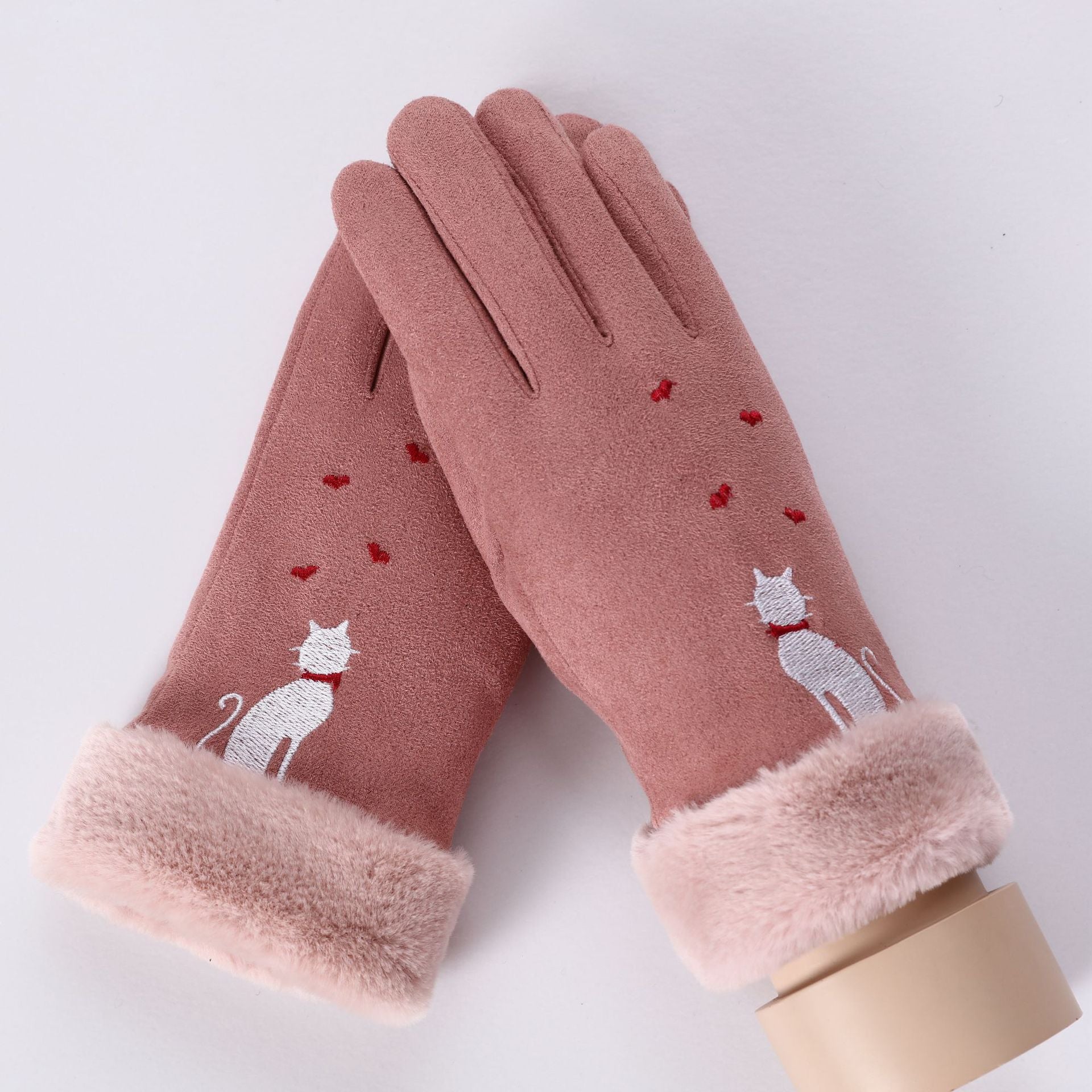 Suede gloves for ladies