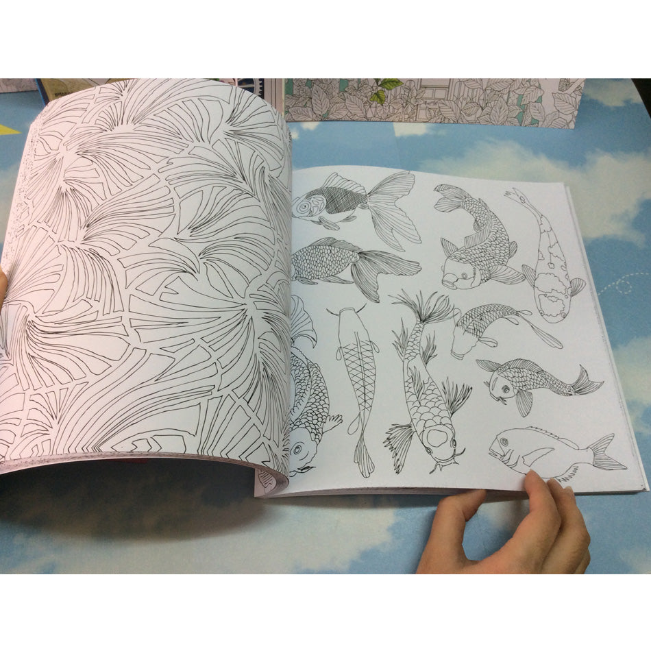 Adult coloring decompression book