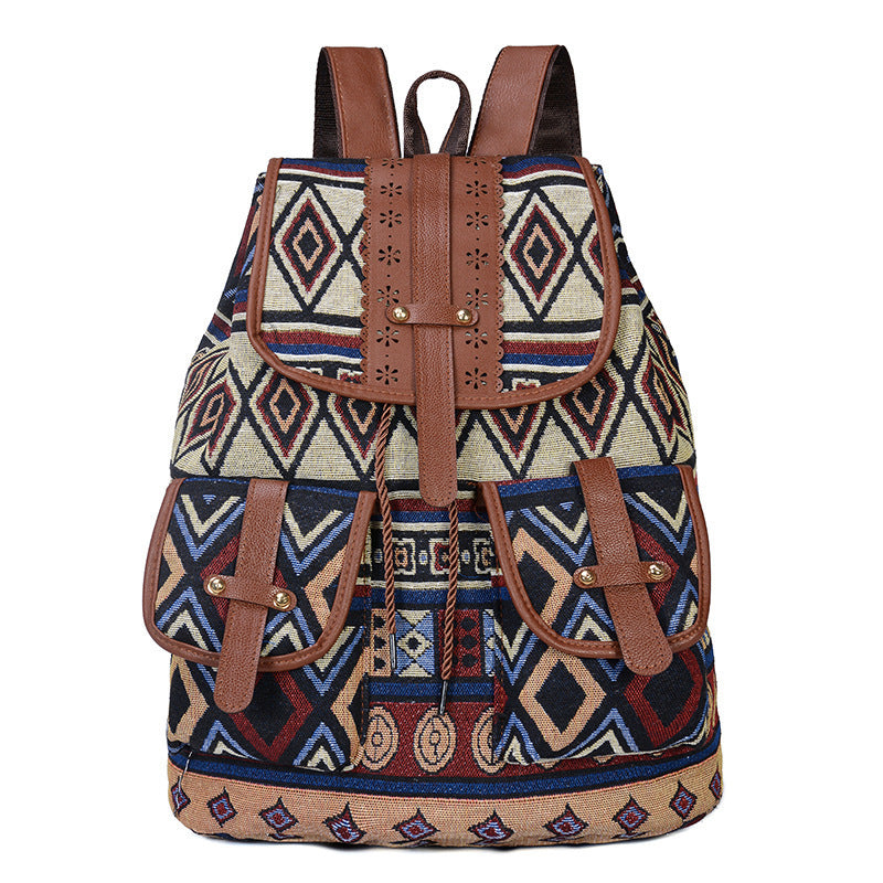Fashion Backpack European And American Style Casual Canvas Ladies Backpack
