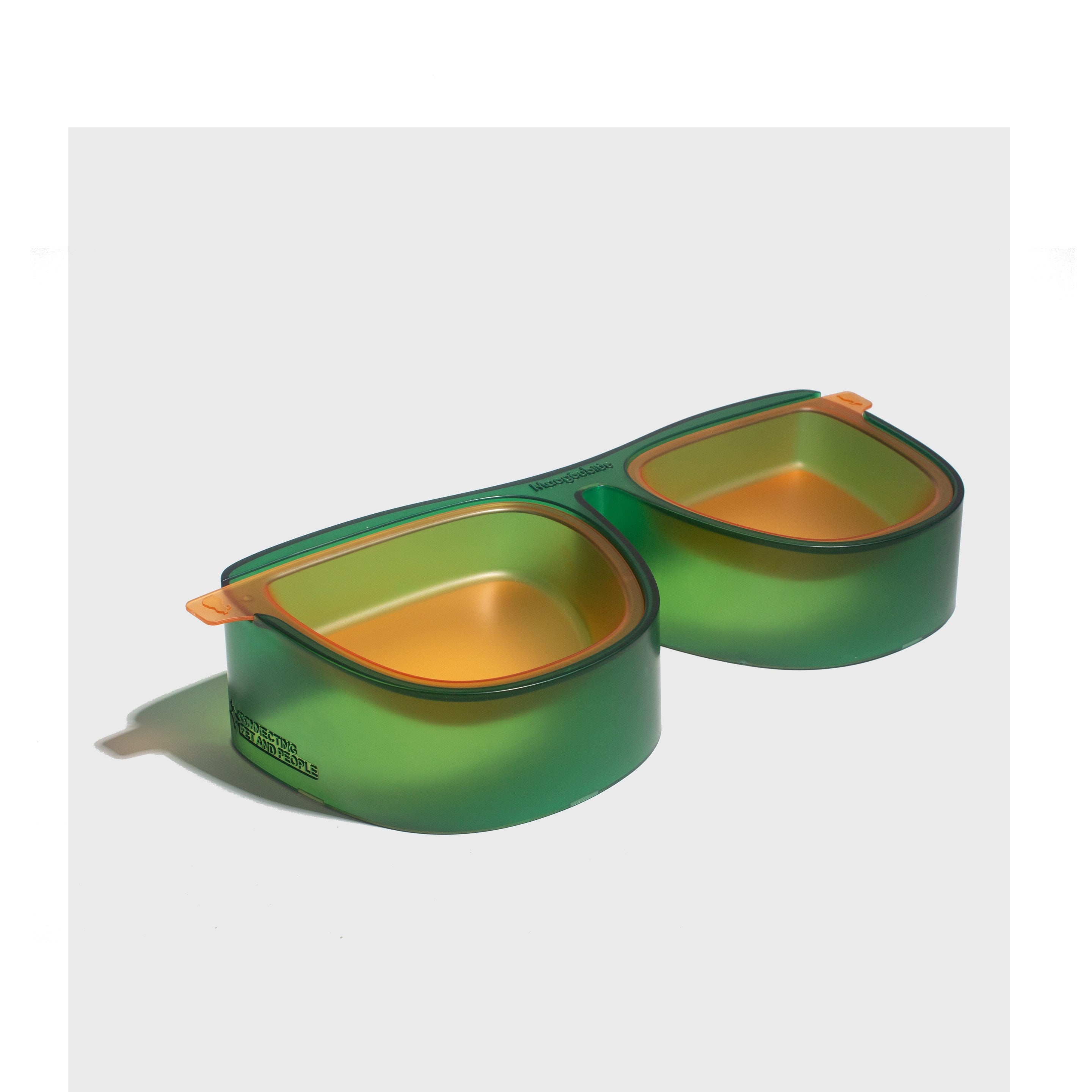 Large Capacity Anti-overturning Cool Color Double Bowl