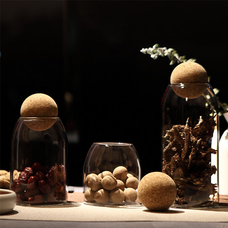 Bocale de conservation transparent en verre pour aliments