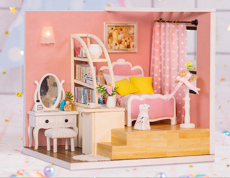 Small house model assembled villa house toy
