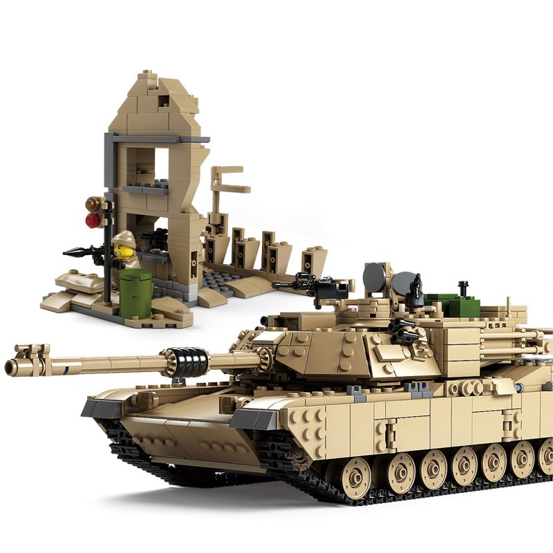 New 10000 tank toy Children's wisdom to assemble children's military building blocks 2 kinds of modeling
