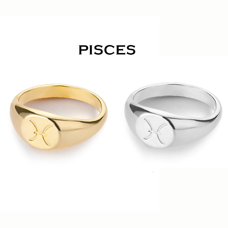 Male And Female Twelve Constellations One Ring