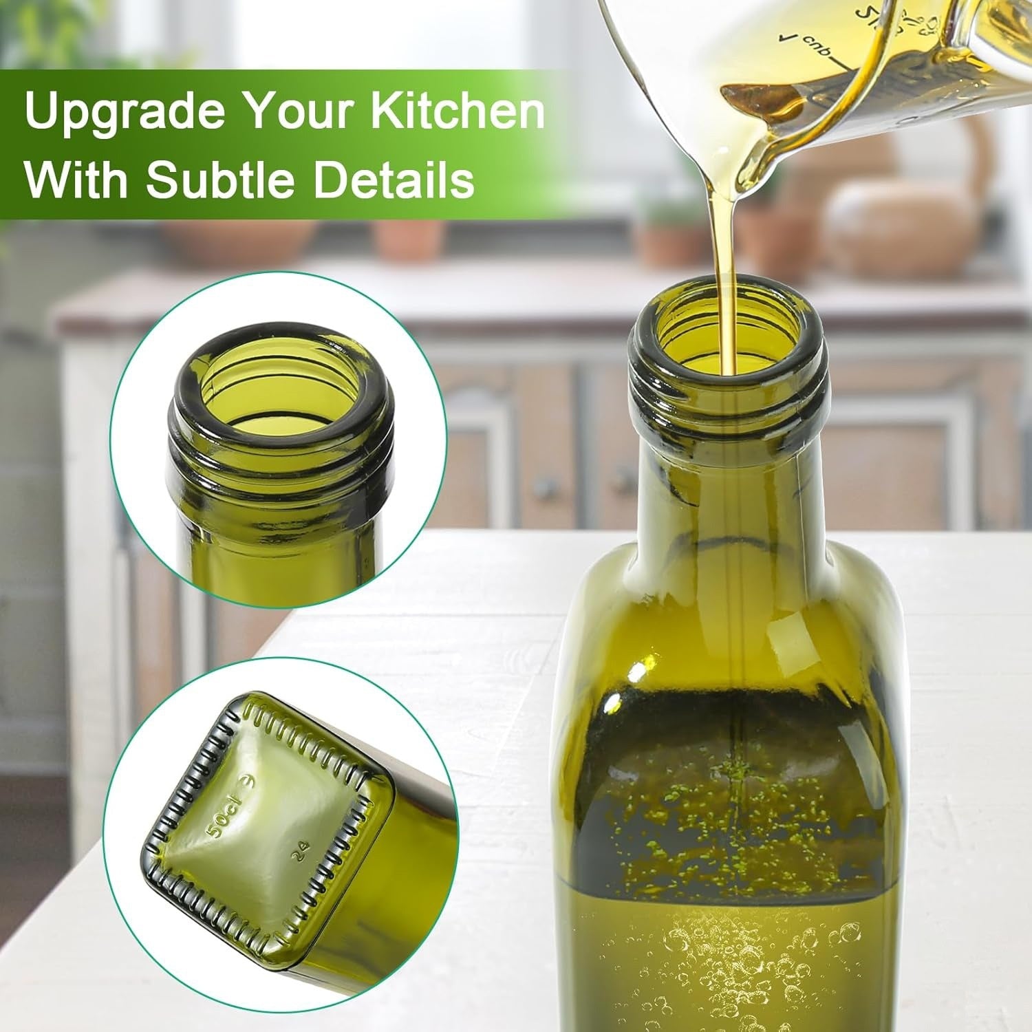 Glass Oil Bottle Non-hanging Olive Oil Pot Kitchen Food Grade Glass Oil Pot Set Box