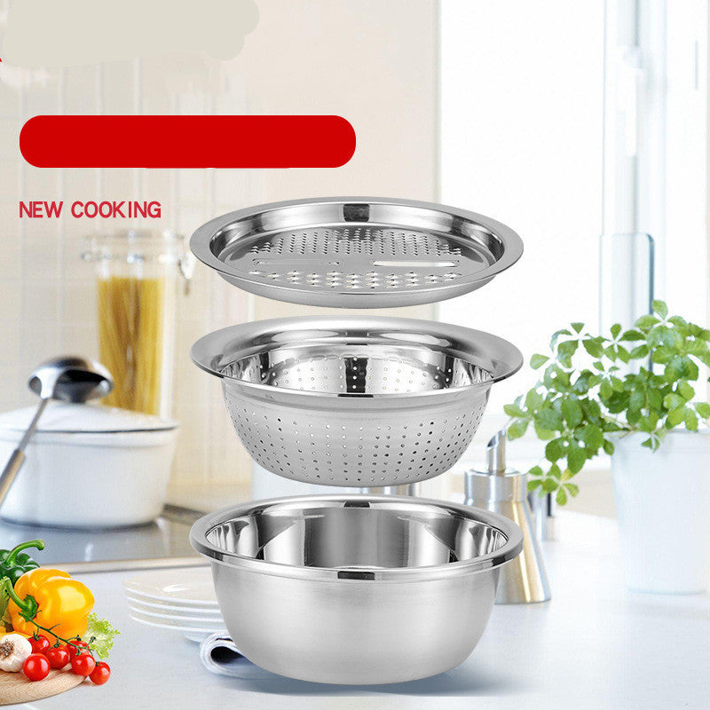 Drain, shred, wash vegetables, stainless steel basin basin