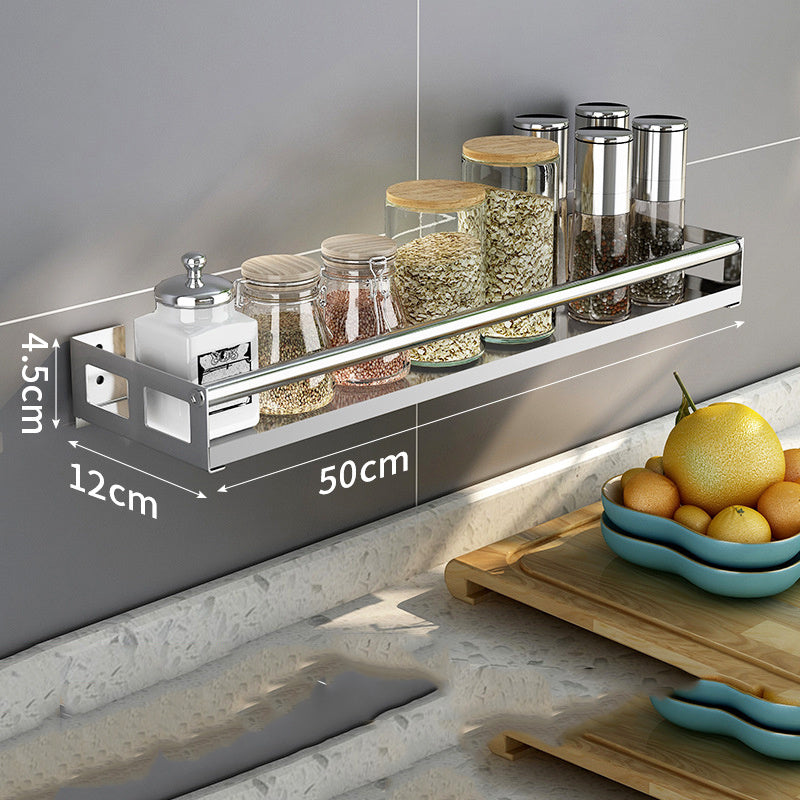 Punch-free kitchen seasoning rack