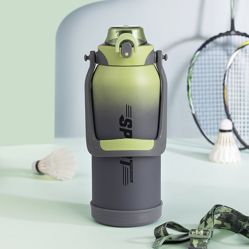 Bouteille d'eau de sport en acier inoxydable 316 avec paille