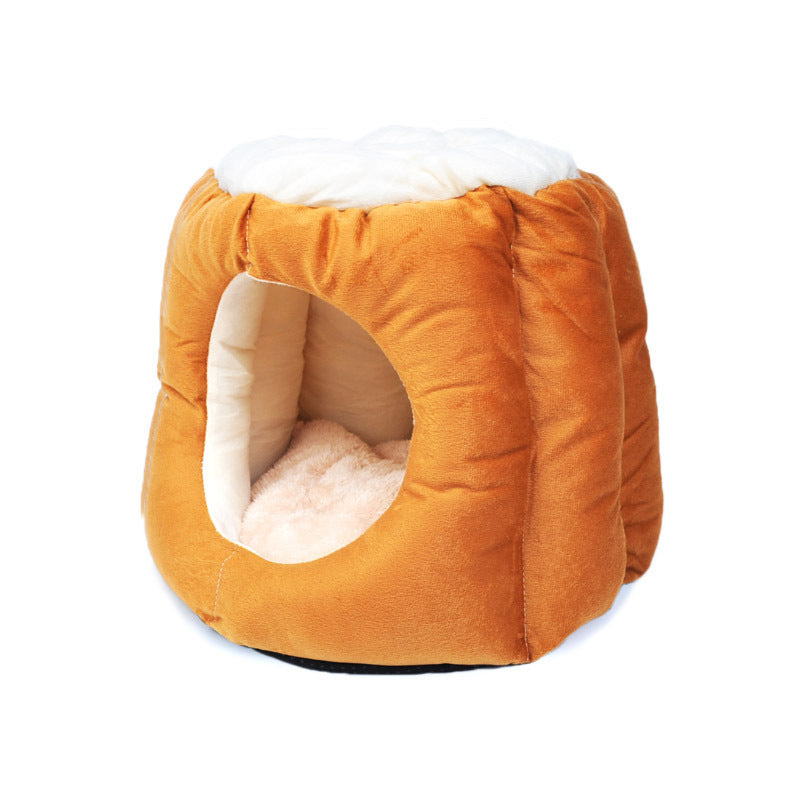 Semi-enclosed cat tent pet nest