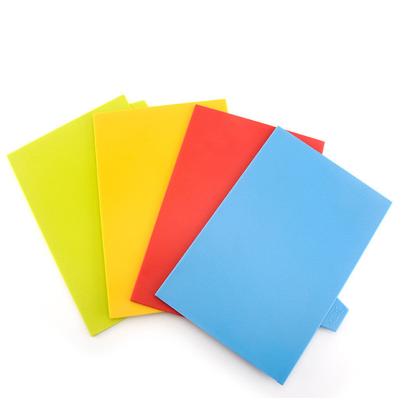 Plastic four-color thawing chopping board