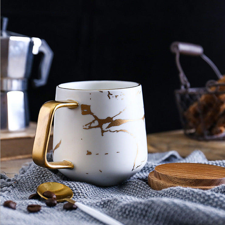 Marbled Household Ceramic Coffee Mark Cup