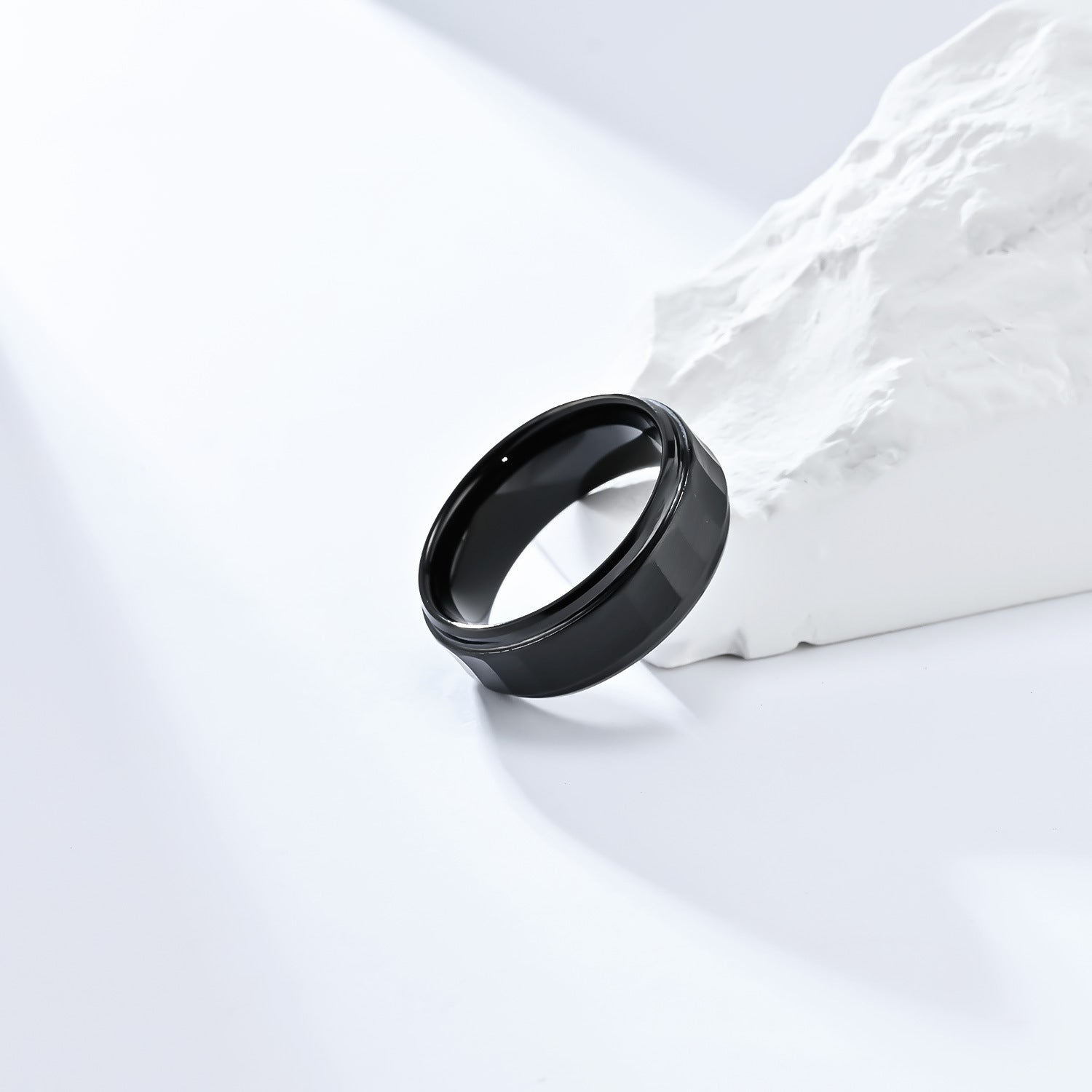 Simple And Advanced Design Sense Tungsten Carbide Steel Ring