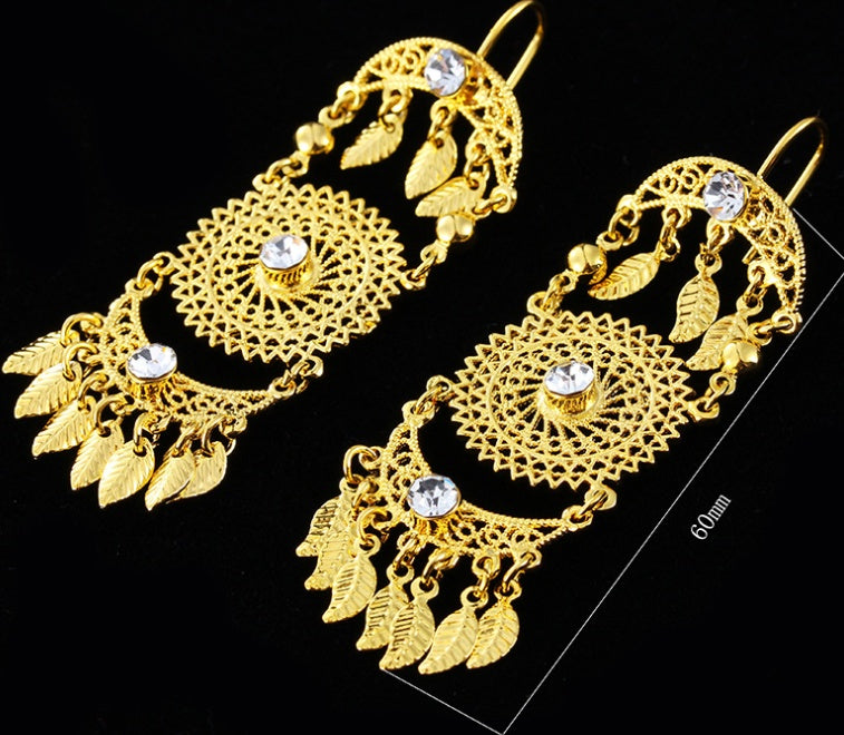 Exaggerated ethnic style earrings