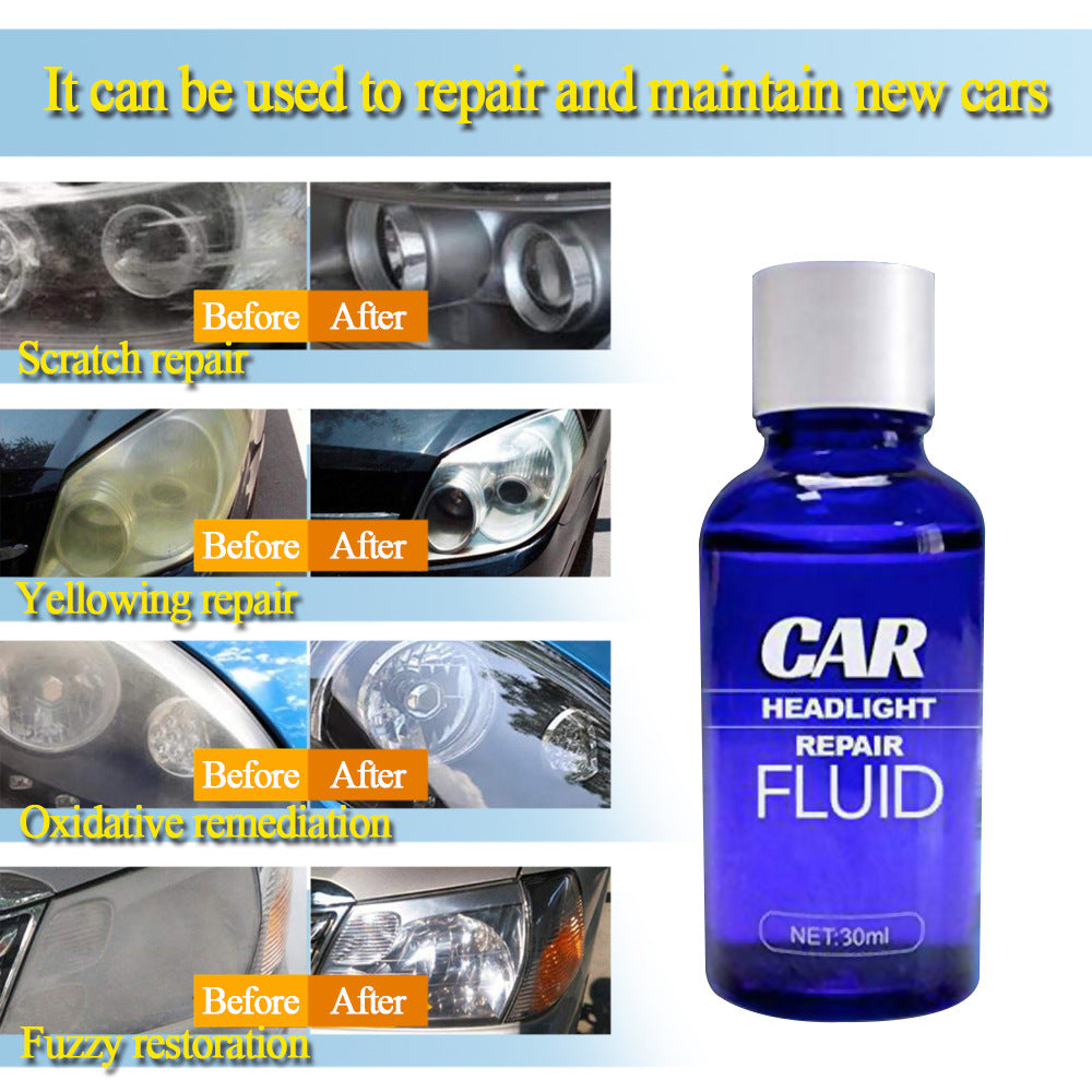 Car headlight repair fluid