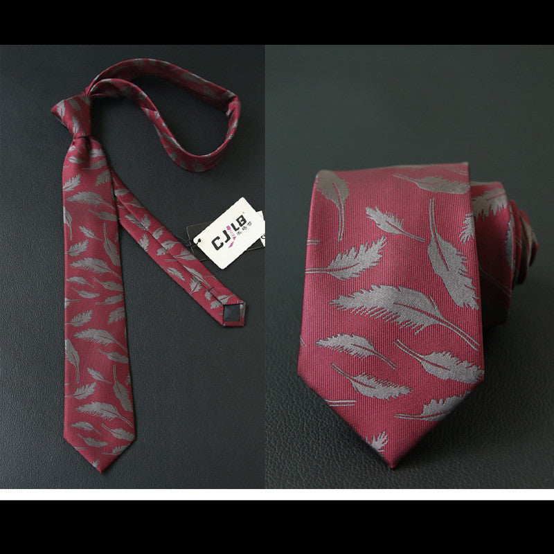 Male business striped retro suit tie