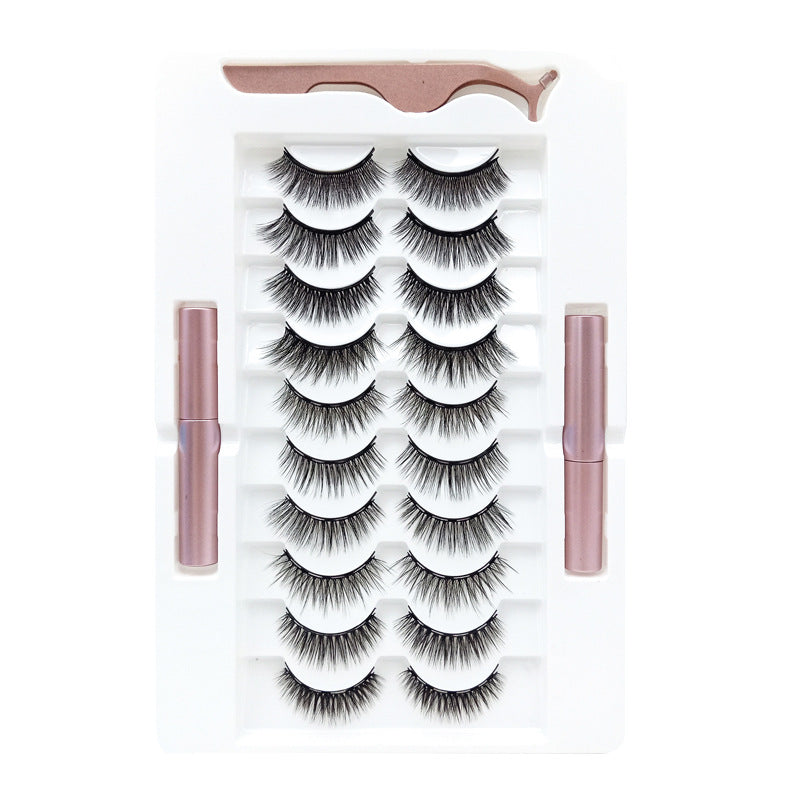 Ten Pairs Of Glue-free Magnet Mixed Eyelash