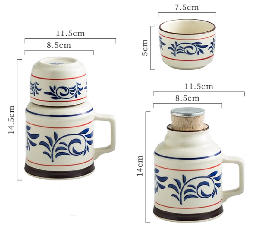 One Pot One Cup Japanese Style Liquor Set Retro Tea Cup
