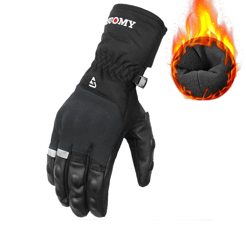 Warm And Thickened Locomotive Anti-fall Long Full-finger Riding Equipment