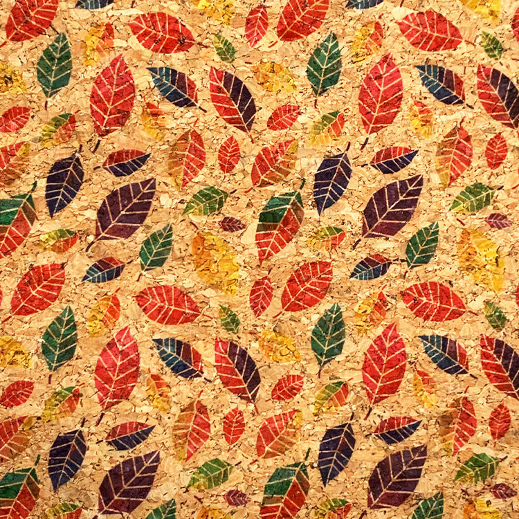 Cork Cloth Leaf Print Wallpaper Oak Bark Luggage Fabric