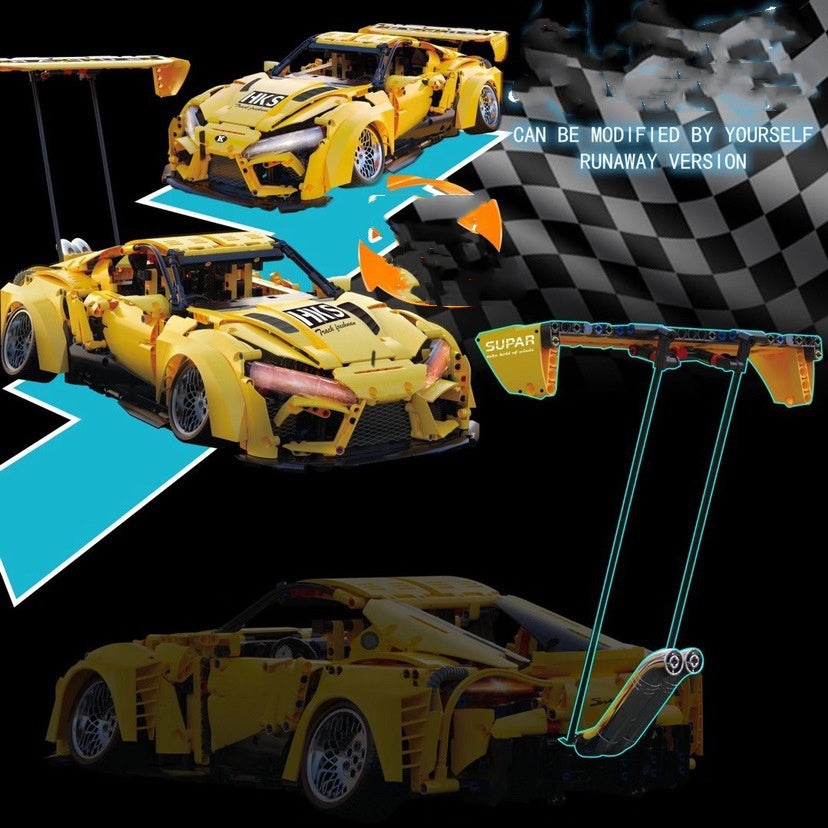 Technology Sports Car Model Small Particle Assembly Block Toy