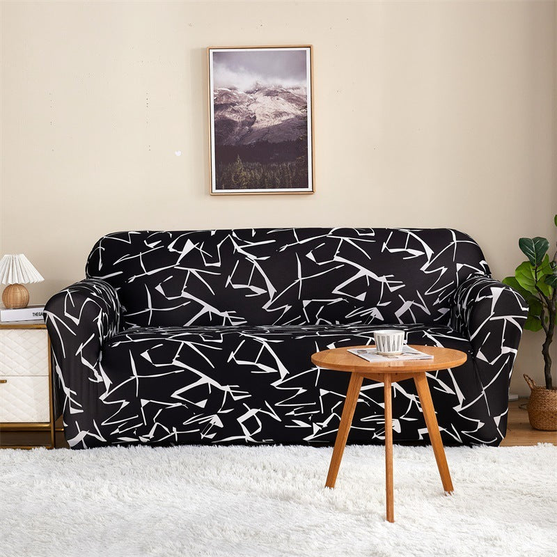Elastic All-inclusive Milk Silk Printed Sofa Cover Universal