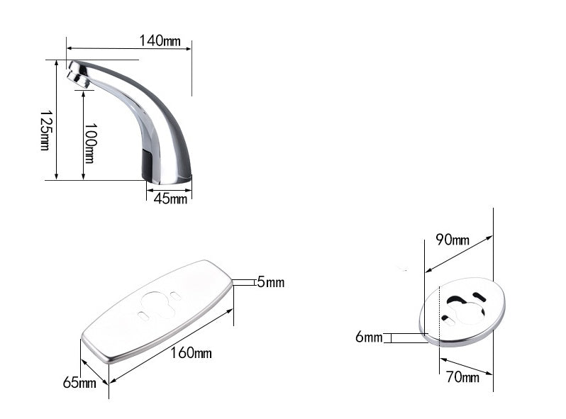AC and DC dual-purpose induction single cold faucet