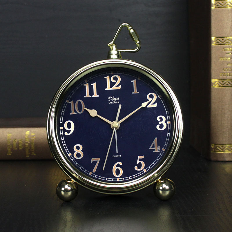 Luxury Gold-plated Silent Metal Alarm Clock