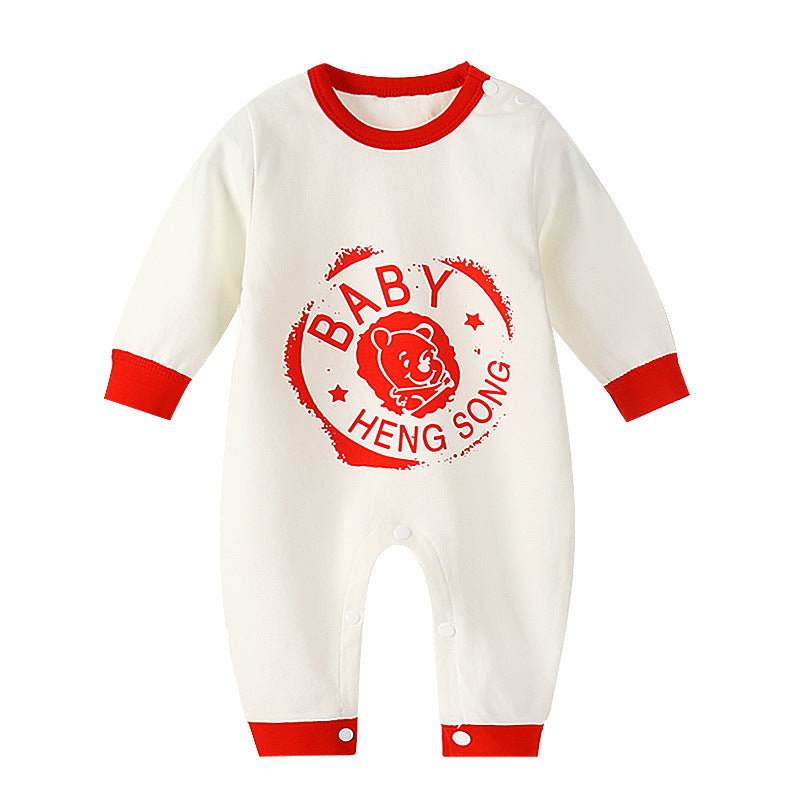 Baby Romper Long Sleeve Cartoon Printing Spring Autumn