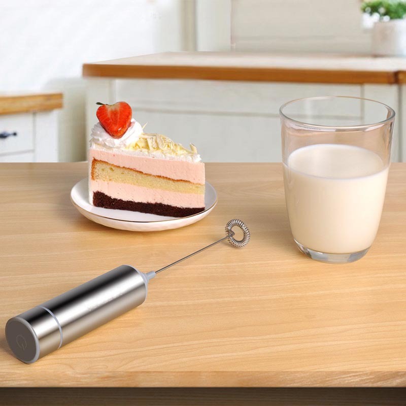 Electric Stainless Steel Handheld Milk Frother Foamer Mixer Coffee Latte Stirrer Egg Beater