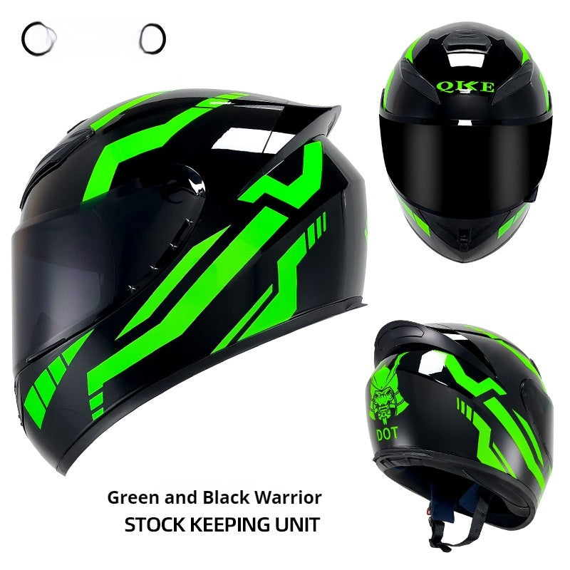 Winter Personality Motorcycle Helmet Four Seasons Knight Bluetooth Locomotive Full Face Helmet