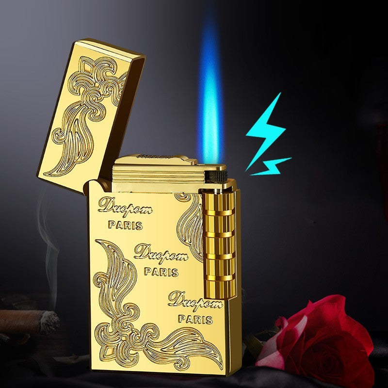 Inflatable Windproof Straight Blue Flame Lighter