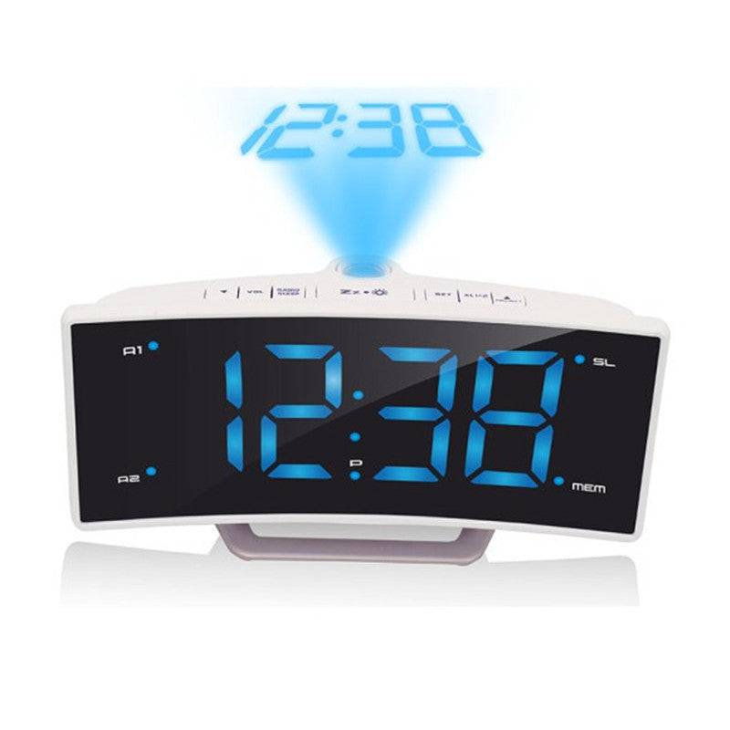 Curved Screen Projection Alarm Clock