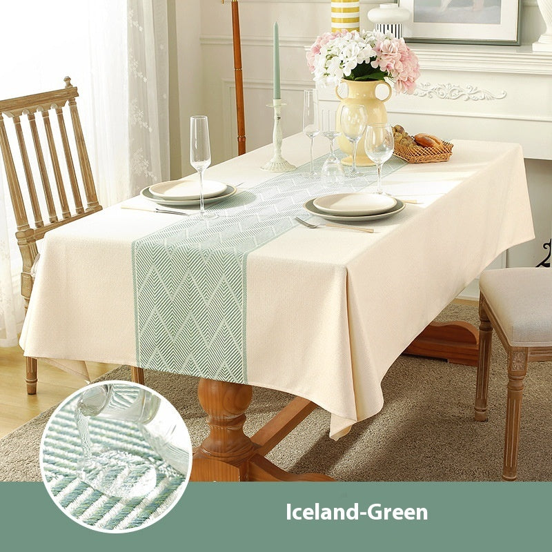 Light Luxury Waterproof And Oil Resistant Dining Table Cloth Thickened