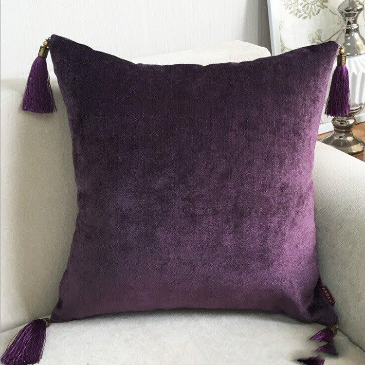 Fashion European-style simple Audrey Snowy pillow Four-corner ear sofa pillow cushion solid color pillow car newspaper pillow